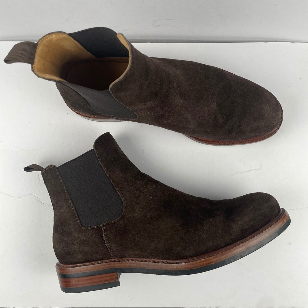 Beckett Simonon Preston Chelsea Boots Brown Suede Leather - Mens Size 12